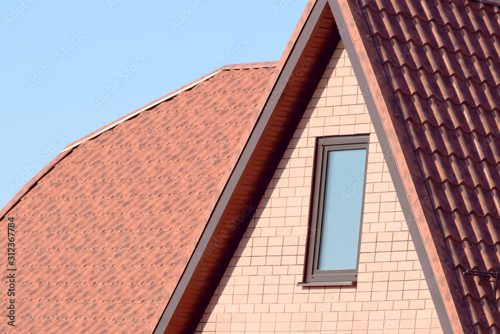 The roof of corrugated sheet