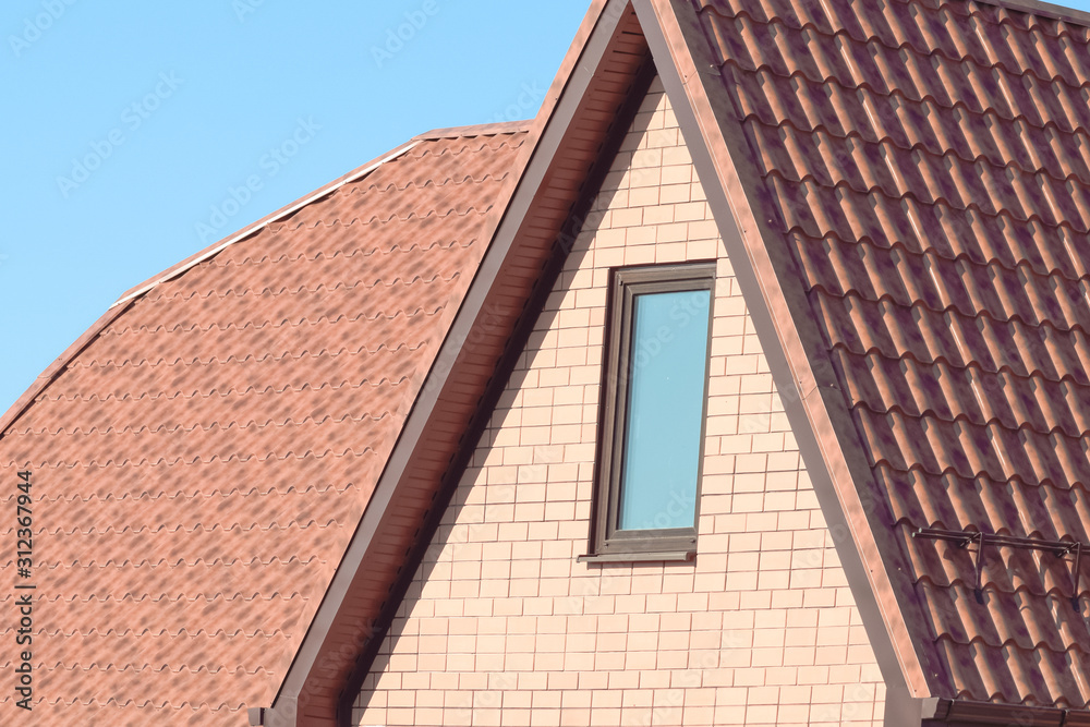 The roof of corrugated sheet