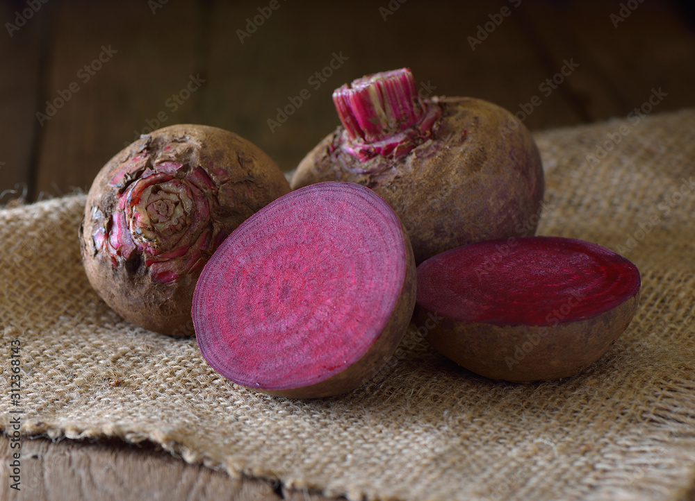 Beetroot on sackcloth Beetroot on sackcloth