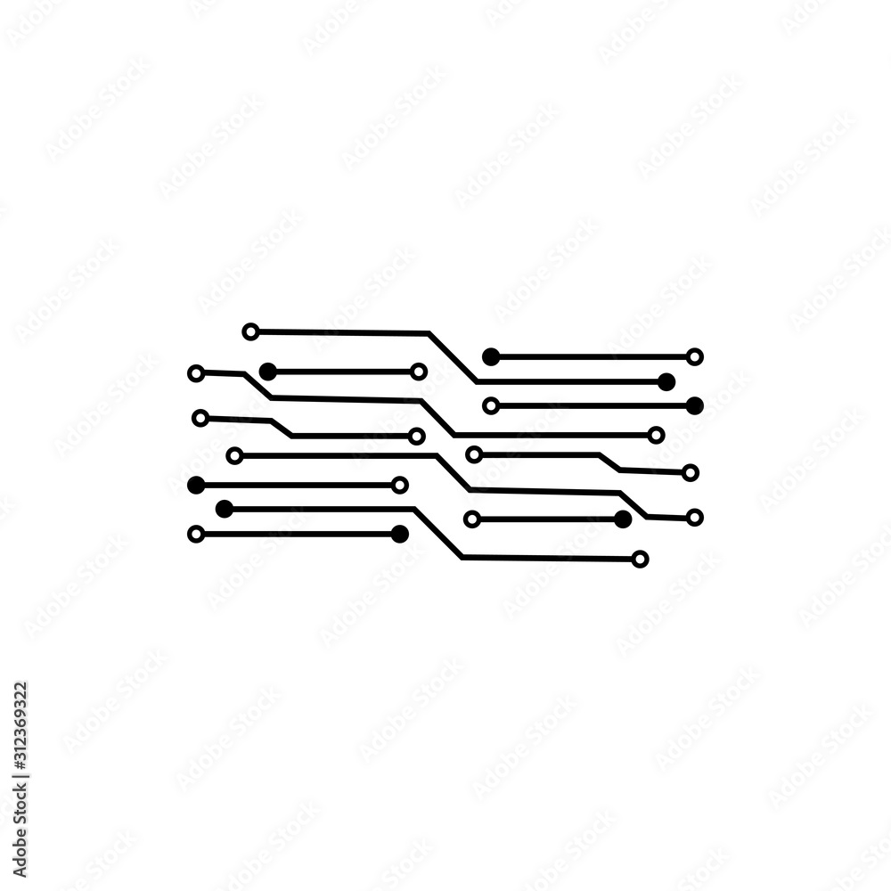 Circuit Logo Template vector
