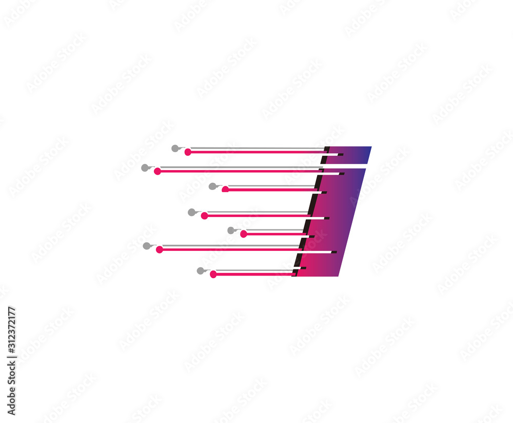 I Letter Digital Data Logo Icon, Fast Hi-tech I Design Concept. I Letter Digital Data Logo Icon, Fast Hi-tech I Design Concept.