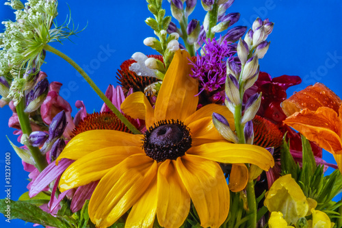 Flower arrangement  in closeup photo