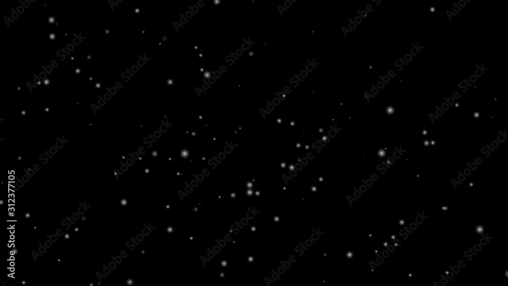 Snow Falling. 4k Animation of Snowfall on a Black Background Snow Falling. 4k Animation of Snowfall on a Black Background