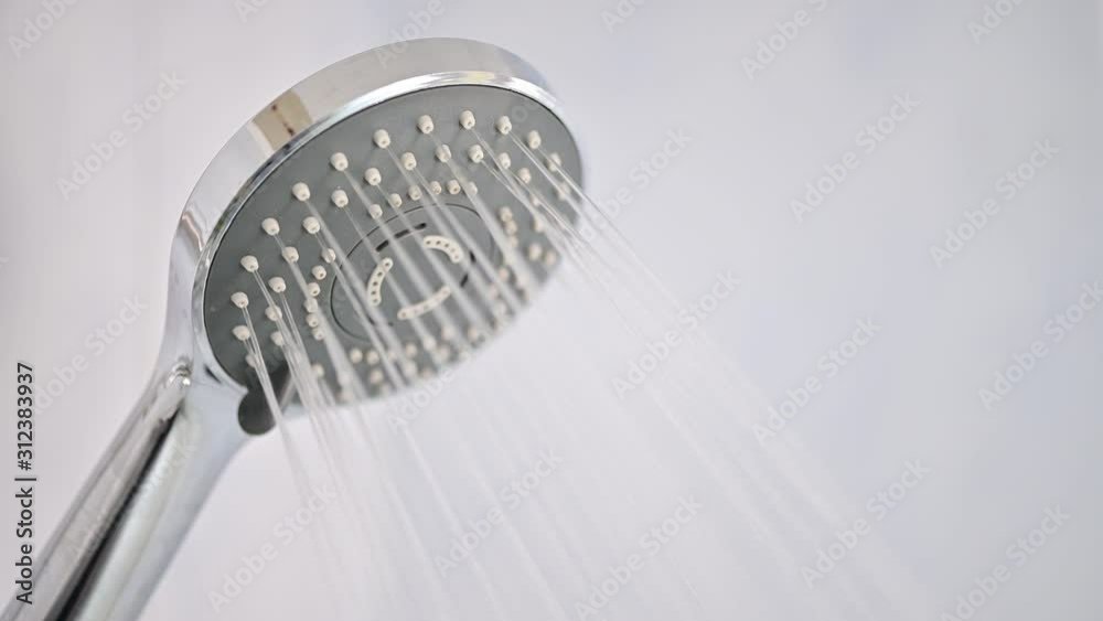 water flowing from shower in bathroom water flowing from shower in bathroom