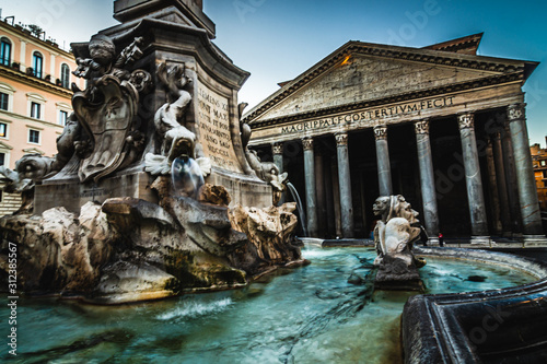 View of Pantheon in the morning. Rome. Italy