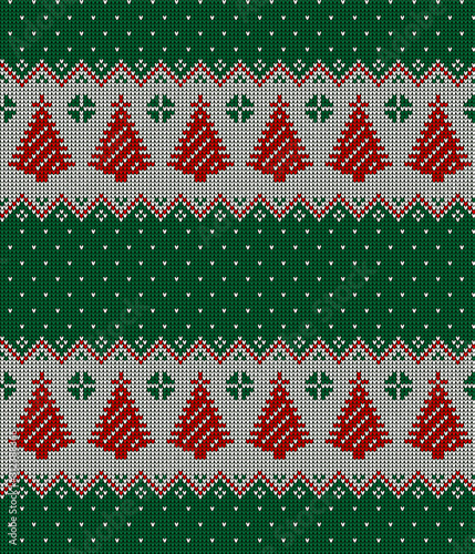 Knitted Christmas and New Year pattern, norwegian background