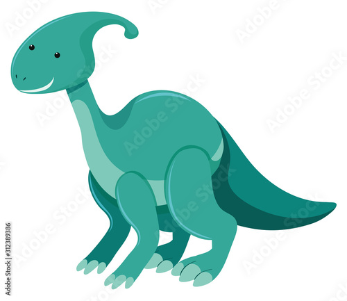 Single picture of parasaurolophus in blue