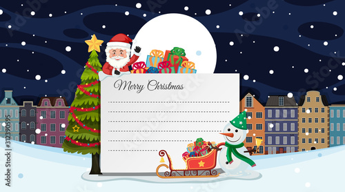 Wallpaper Mural Border template with christmas theme background Torontodigital.ca