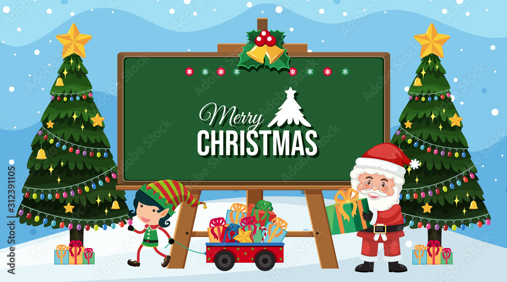 Border template with christmas theme background Border template with christmas theme background