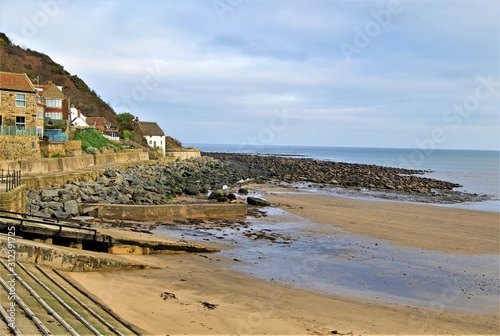 Runswick Bay seascape 2, North Yorkshire, England. photo