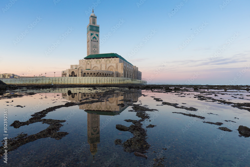 Hassan II Mosque is a mosque in Casablanca, Morocco. It is the largest mosque in Africa and the 3rd largest in the world. Its minaret is the world's second highest minaret at 210m Construction details