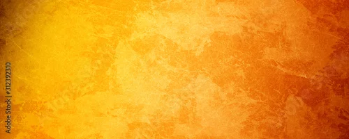 Panel kuchenny z motywem Yellow orange background with texture and distressed vintage grunge and watercolor paint stains in elegant Christmas backdrop illustration