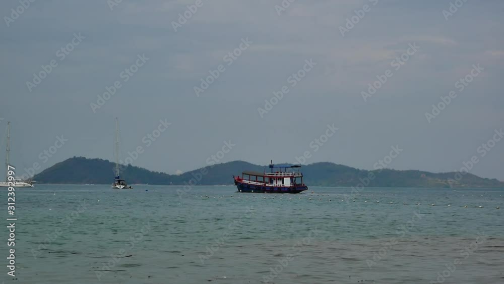 Samed Island at Rayong Thailand- tourist boat or transport vessels that sail on the sea. Samed Island at Rayong Thailand- tourist boat or transport vessels that sail on the sea.