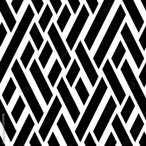 Seamless pattern with oblique black bands