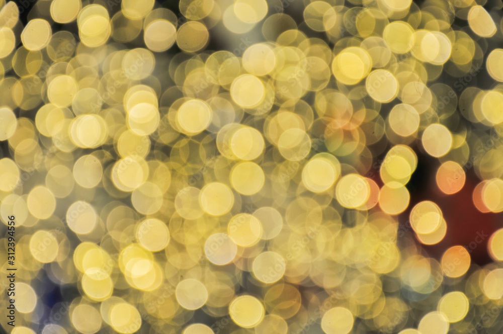 Bokeh, yellow lights at night