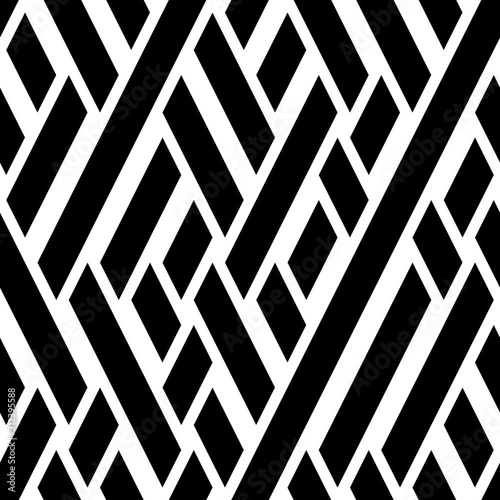 Seamless pattern with oblique black bands