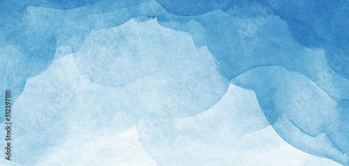Obraz na płótnie Błękitny lazurowy abstrakcjonistyczny akwareli tło dla tekstur tło i sieć sztandarów projekt