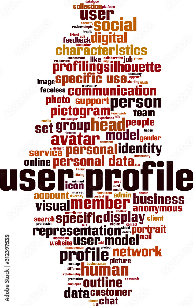Obraz premium User profile word cloud