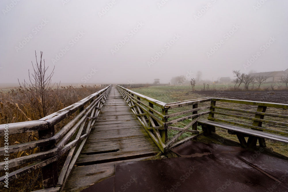 Narwiański Park Narodowy, Kładka przez Narew, Polska Amazonia, Waniewo, Podlasie, Polska