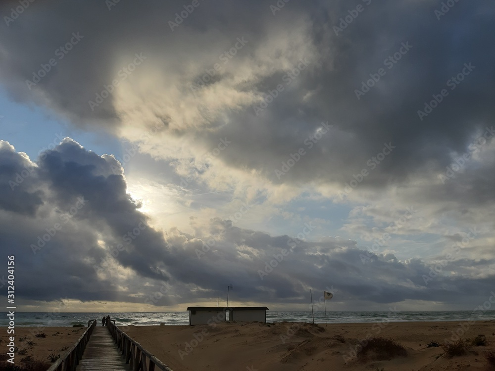 clouds over sea