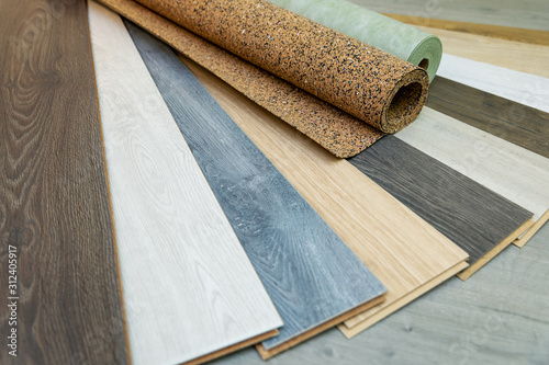 Tableau sur toile home improvement - laminate flooring samples and underlay