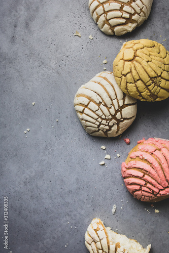 Mexican sweet bread conchas