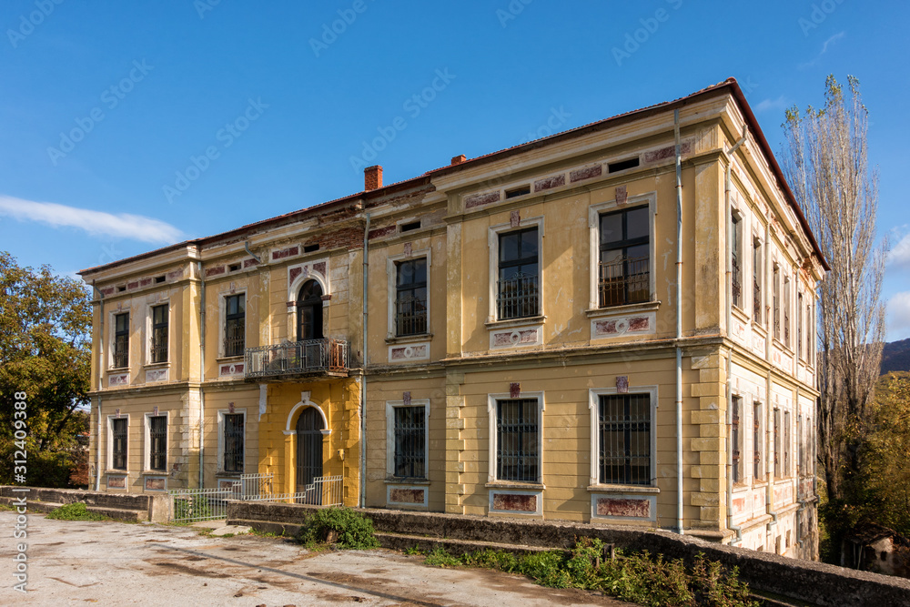 The old and abandoned public school in Akritas village, Florina, Greece, built in 1910, at a time when there were about 800 pupils 