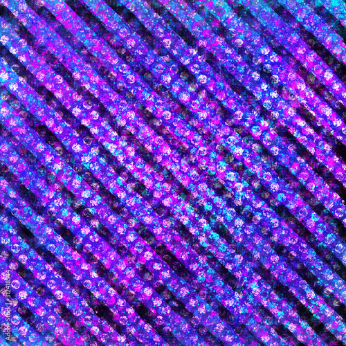 Dimensional Diagonal Lines of Abstract Pink and Purple Dots Illustration