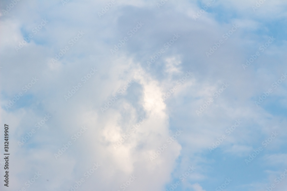 Obraz premium White clouds in the blue sky. Background. Texture