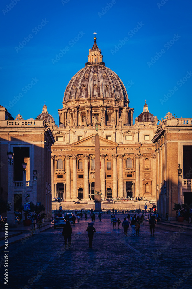Saint Peter's Basilica at dawn, Vatican