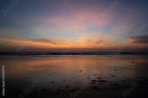 Sea horizon by sunset