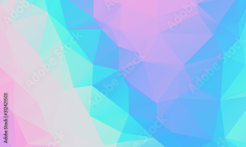 Low poly grid holographic triangles background