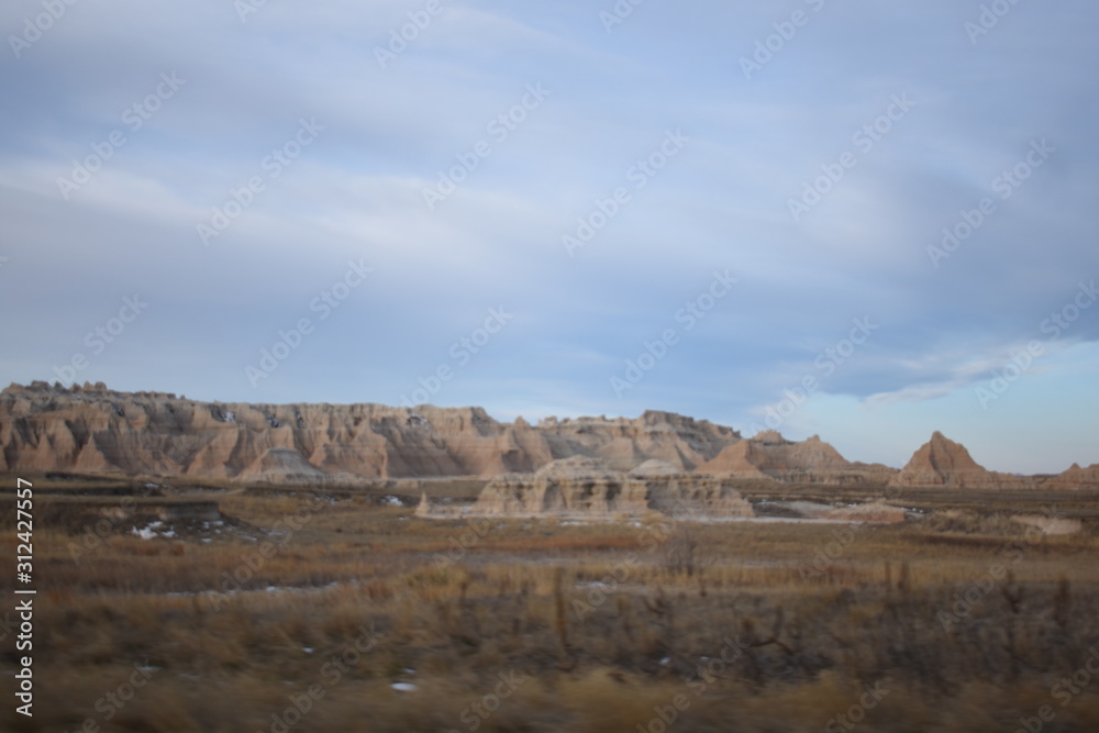 Fototapeta premium Non-edited badlands south dakota