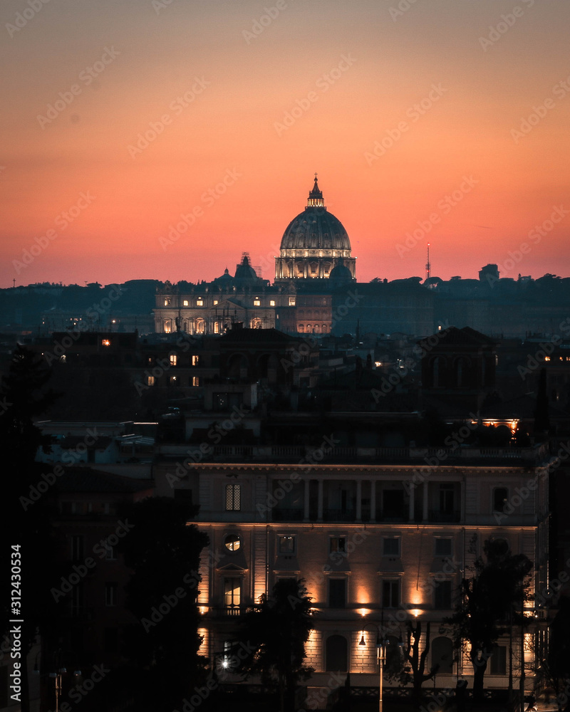 Fototapeta premium Tramonto in Roma