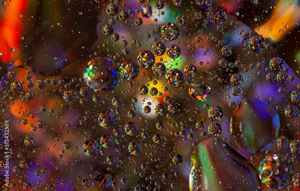 oil in water - macro photography with nice colors oil in water - macro photography with nice colors