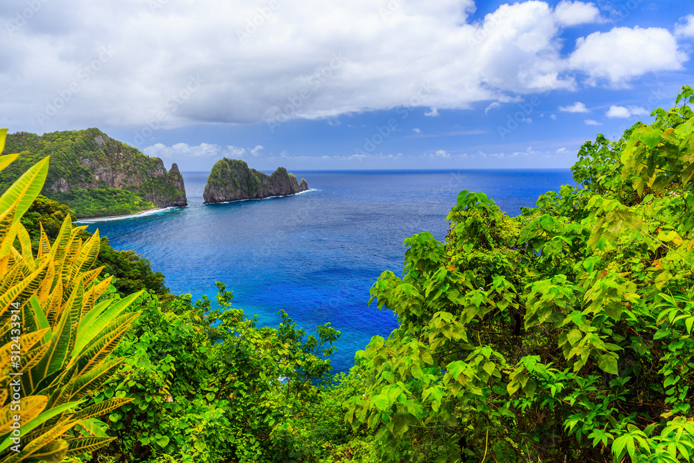 Pago Pago, American Samoa. Camel Rock near the village of Lauli'i.