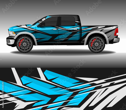 Wrap car decal design vector, custom livery race rally car vehicle sticker and tinting.
