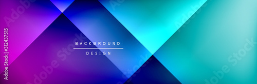 Abstract background - squares and lines composition created with lights and shadows. Technology or business digital template