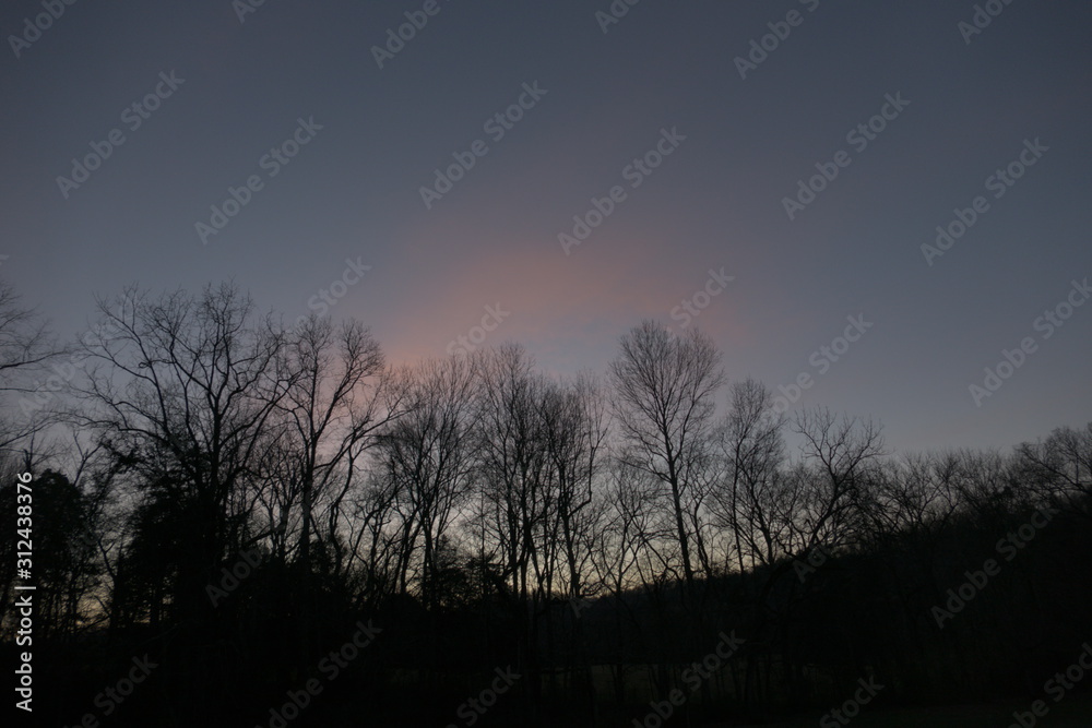 after sundown,  December sky