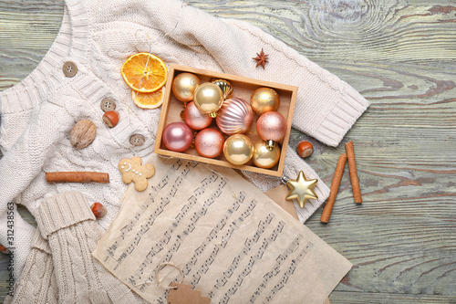 Christmas composition with ...