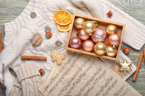 Christmas composition with ...