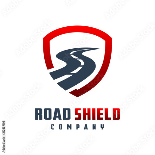 road shield logo design
