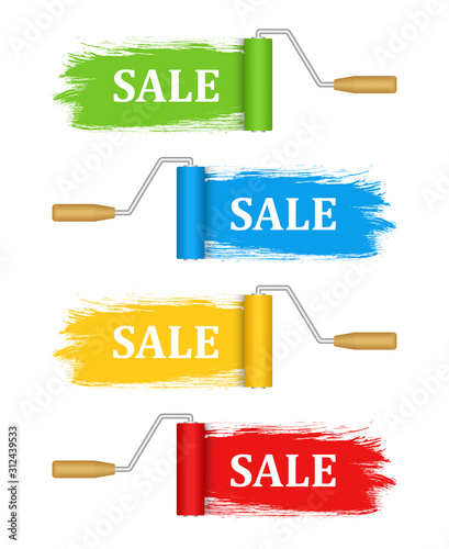Paint roller sale banners