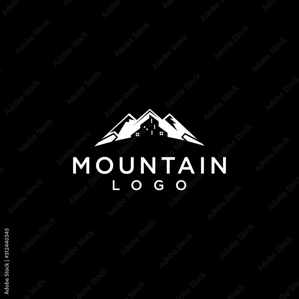 mountain logo simple premium