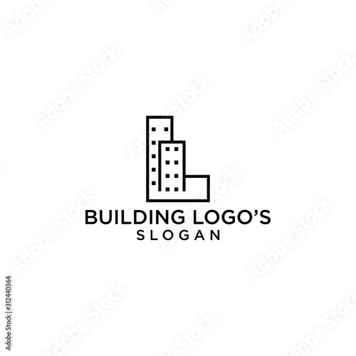 building logo simple premium