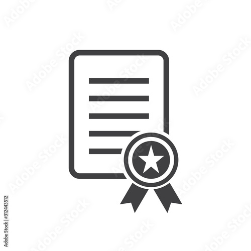Fotografia charter icon, certificate icon