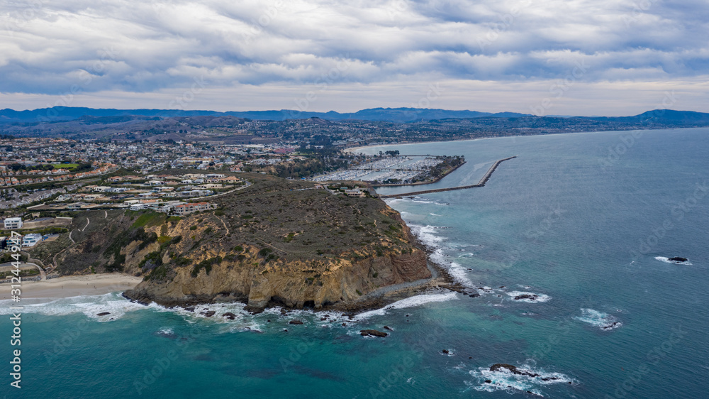 Fototapeta premium An Aerial View of Dana Point Beach