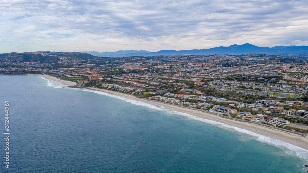 An Aerial View of Dana Point From the Ocean