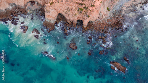Fototapeta Naklejka Na Ścianę i Meble -  An Aerial View of Dana Point Beach