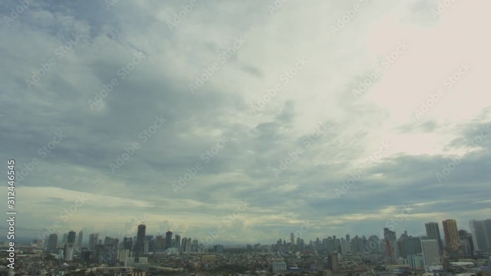 Time lapse Of Sky and Buildings In Bonifacio Global City Philippines Time lapse Of Sky and Buildings In Bonifacio Global City Philippines